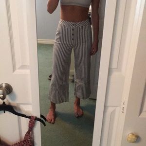 Madewell Pinstriped Cropped Pants